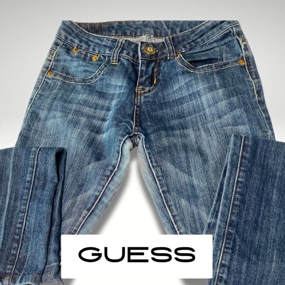 GUESS Mid Rise Skinny Jeans Medium Wash Size (Add Size)